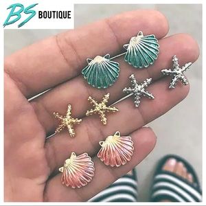 🍁JUST ARRIVED🍁 Beach Starfish Seashell Studs Set